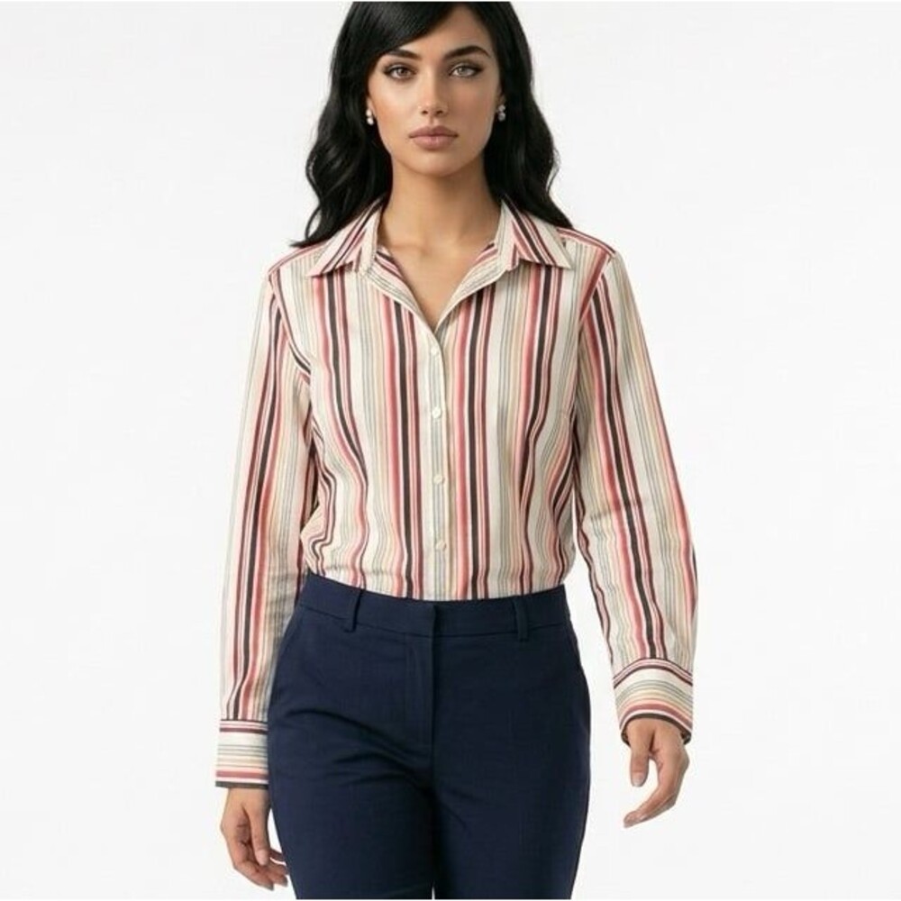 Tommy Hilfiger Women’s Striped Shirt Size 22 Long SLeeve